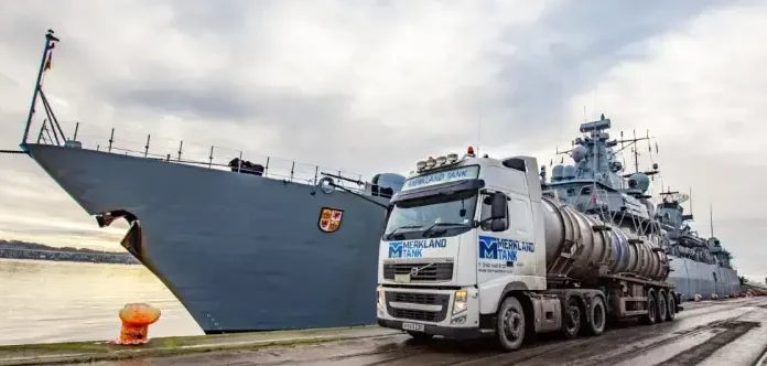 Merkland Tank, specialist marine and logistics service provider. Bulk liquid waste removal from NATO vessels.