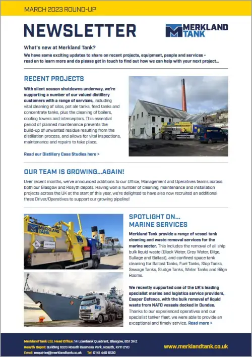 Merkland Tank March 2023 Newsletter