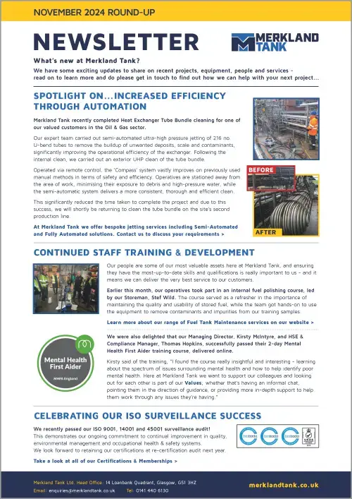 Merkland Tank Newsletter November 2024