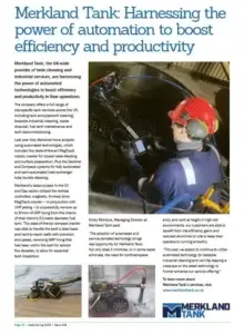 merkland tank industrial cleaning feature in peimf insite magazine
