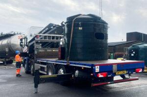 Fuel tank loaded up for recycling 
